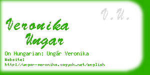 veronika ungar business card